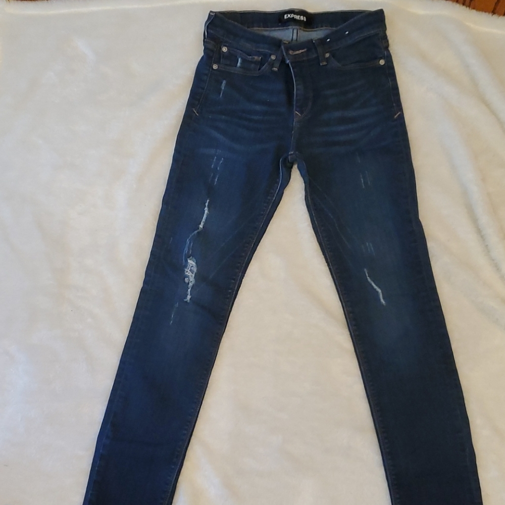 Express Super Skinny mid rise jeans